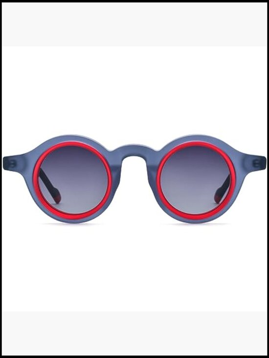 Matte Acetate Retro Round Polarized Sunglasses UV400 Protection main image 6